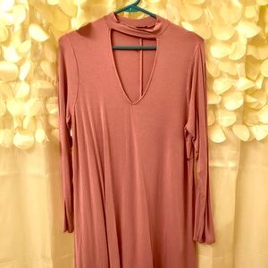 Brand new rose colored skater dress